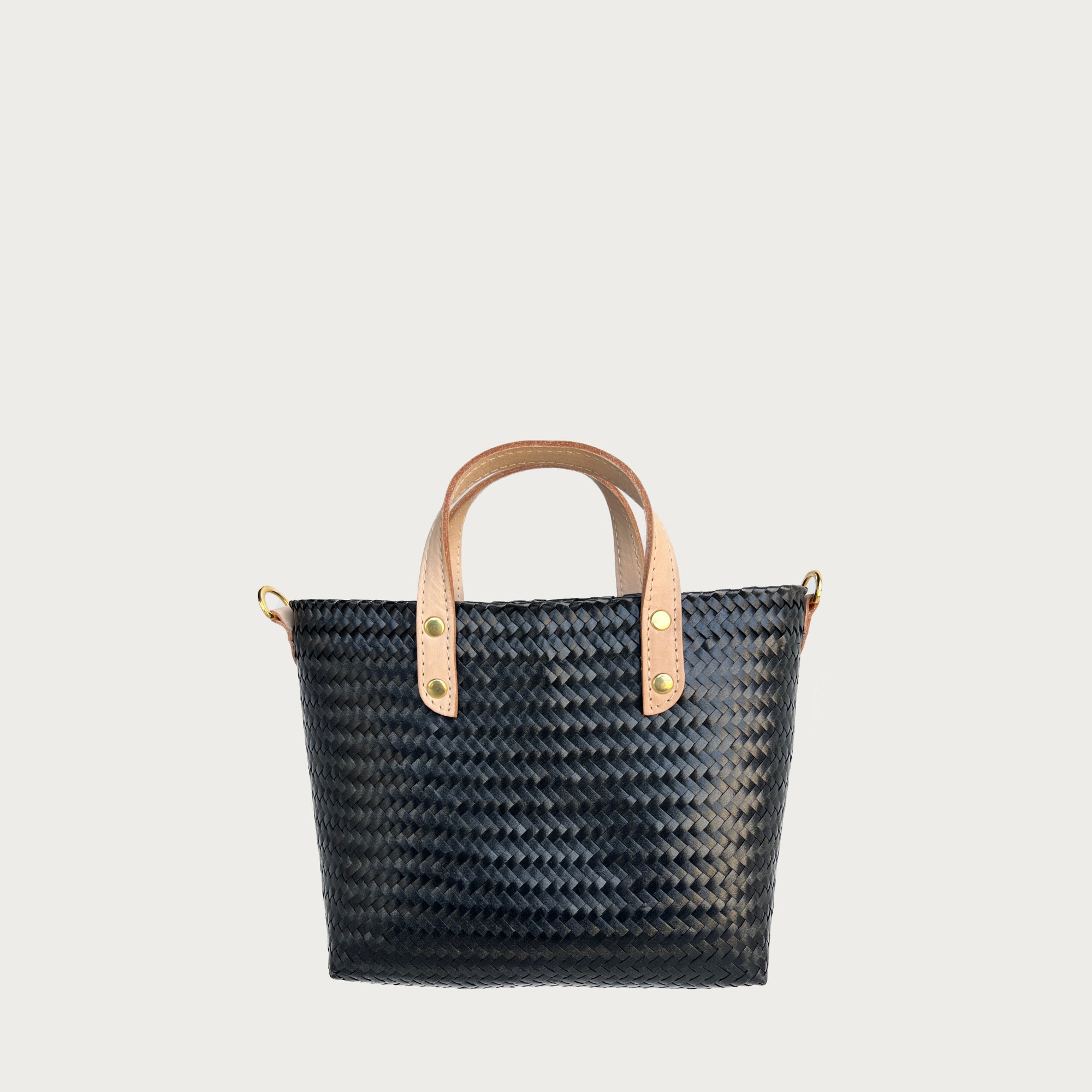 Ana Woven Leather & Plastic Crossbody Bag - OAK & ELK