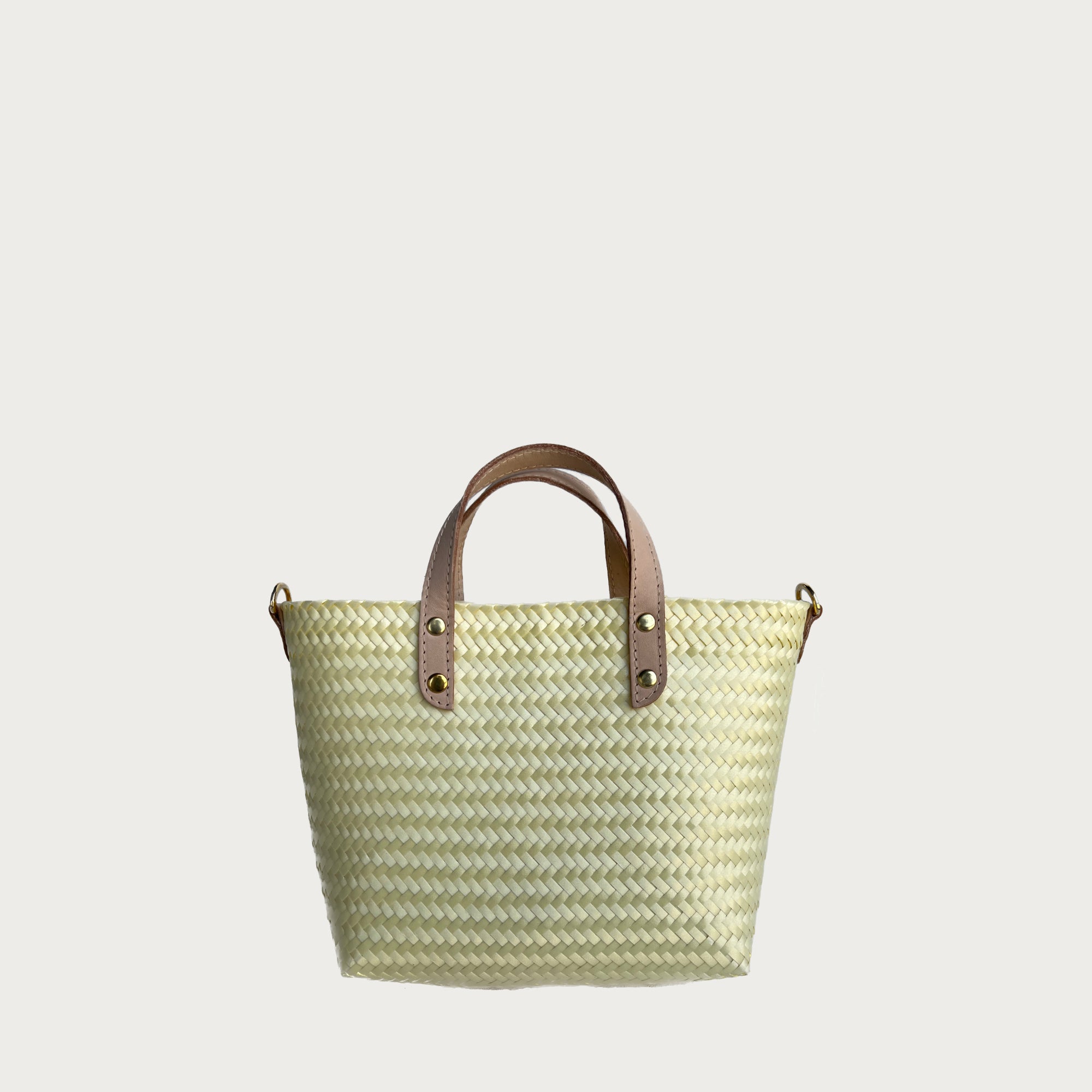 Ana Woven Leather & Plastic Crossbody Bag - OAK & ELK