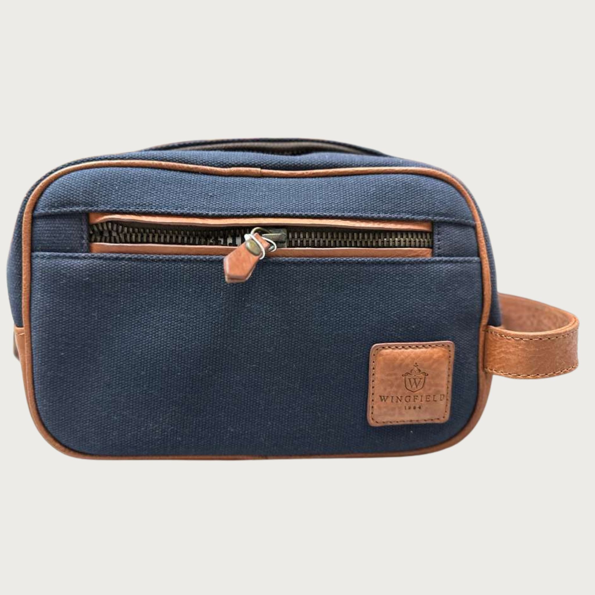 Wingfiel Canvas Dopp Kit – Handcrafted Leather by OAK & ELK
