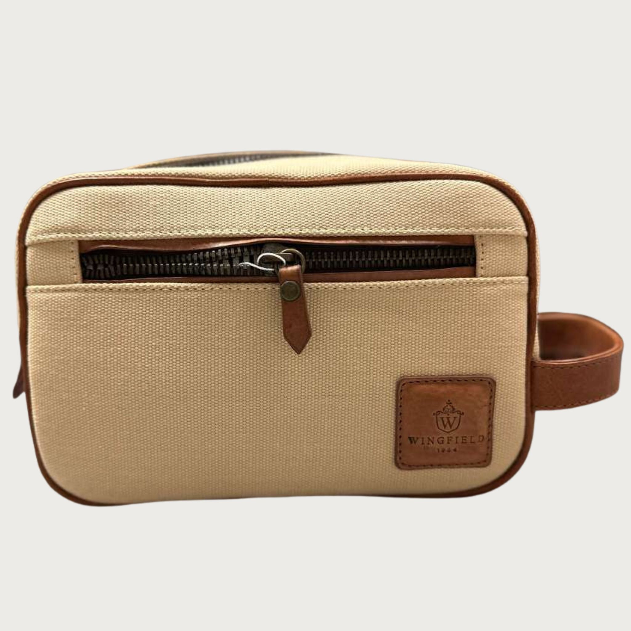 Wingfiel Canvas Dopp Kit – Handcrafted Leather by OAK & ELK