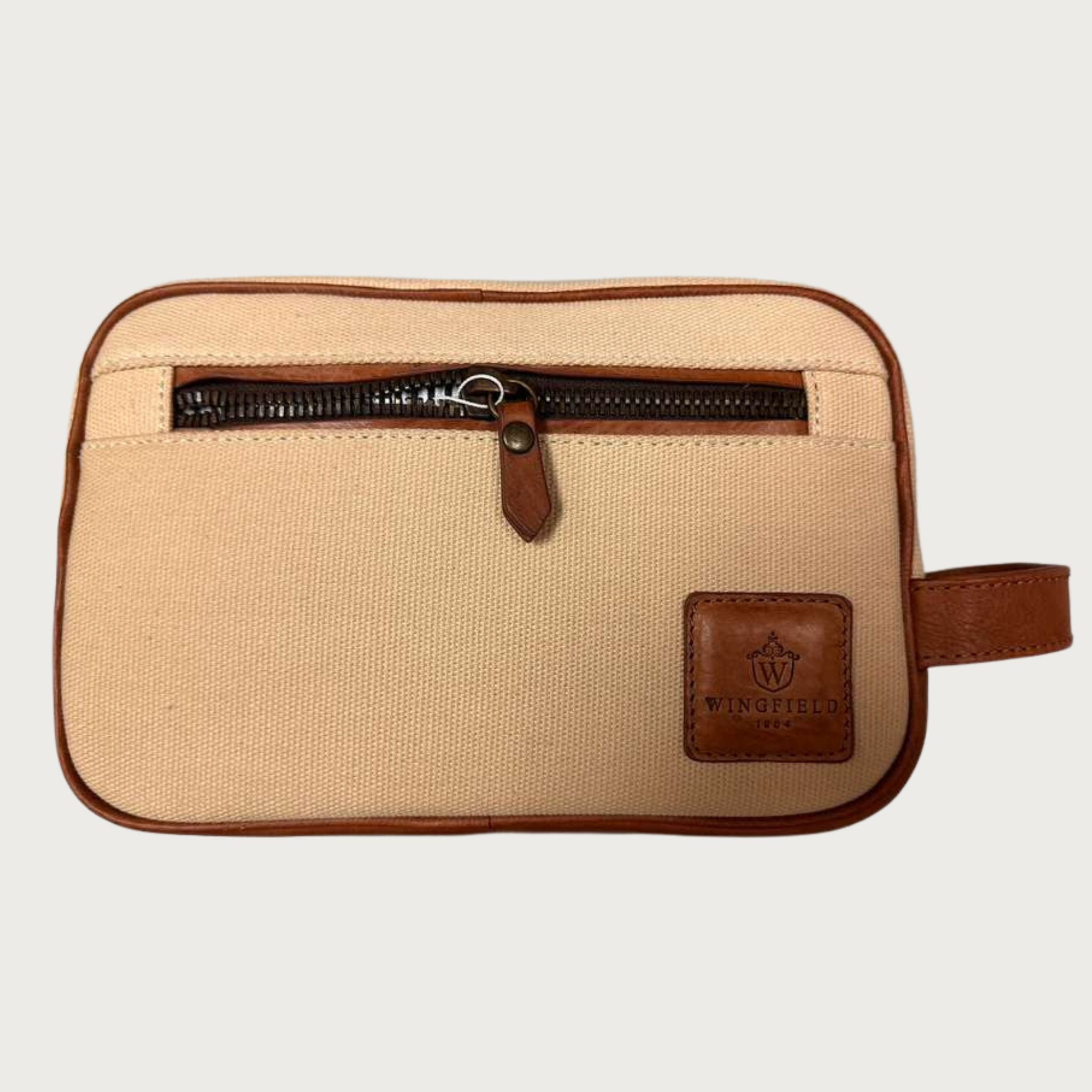 Wingfiel Canvas Dopp Kit – Handcrafted Leather by OAK & ELK