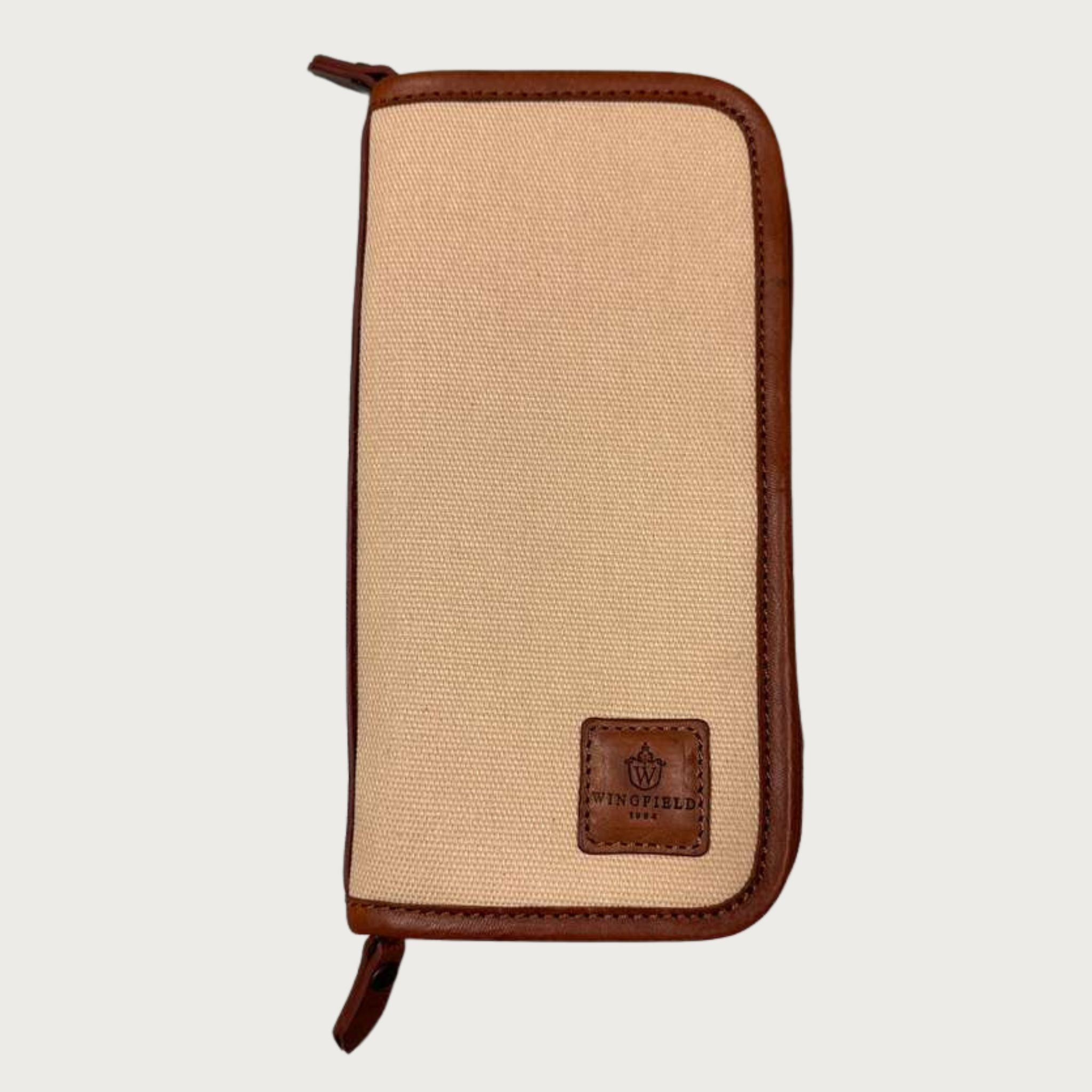 Wingfield Canvas Passport Wallet – Handcrafted Leather by OAK & ELK