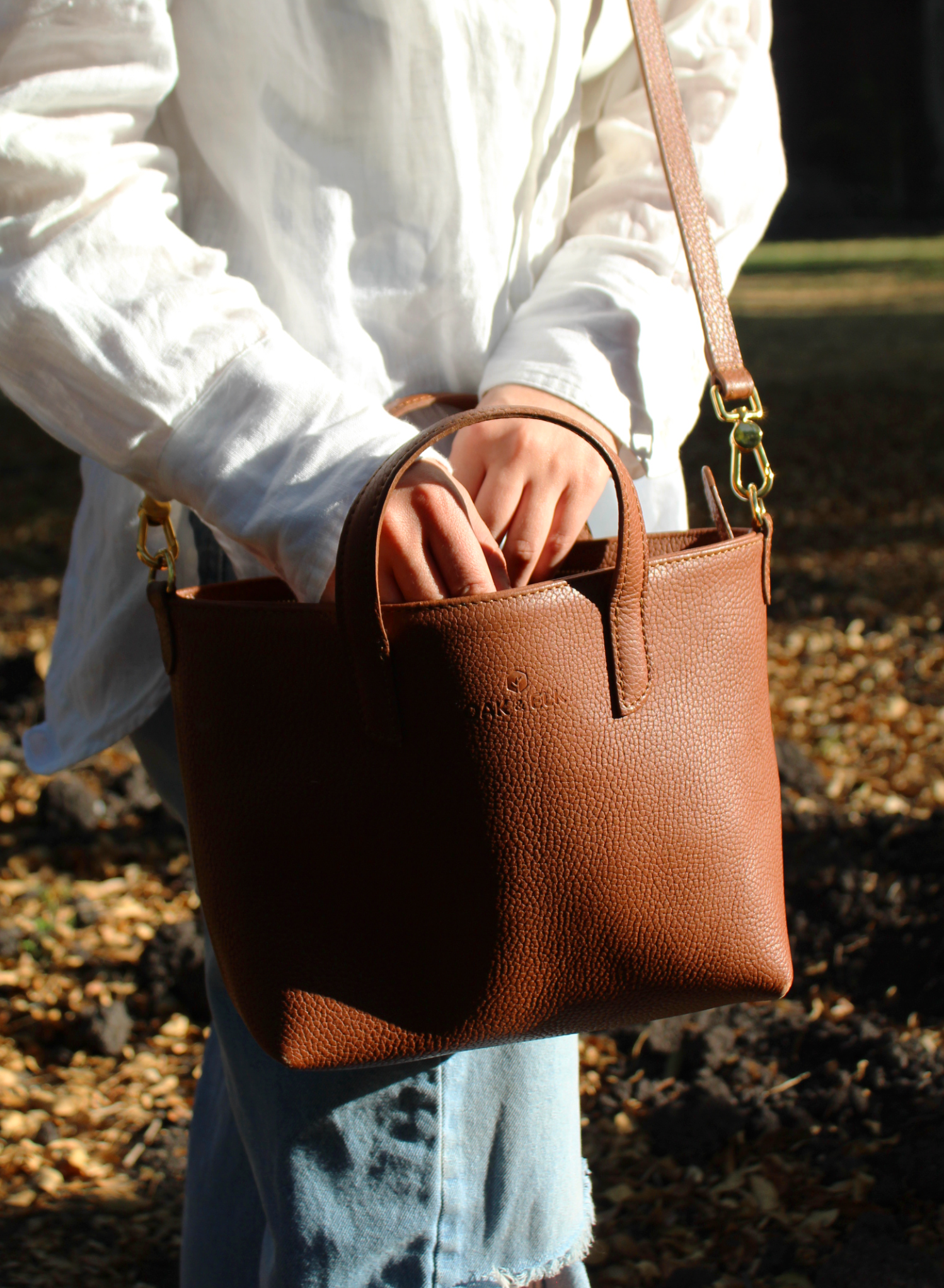 Oak and Elk Tan Leather Crossbody