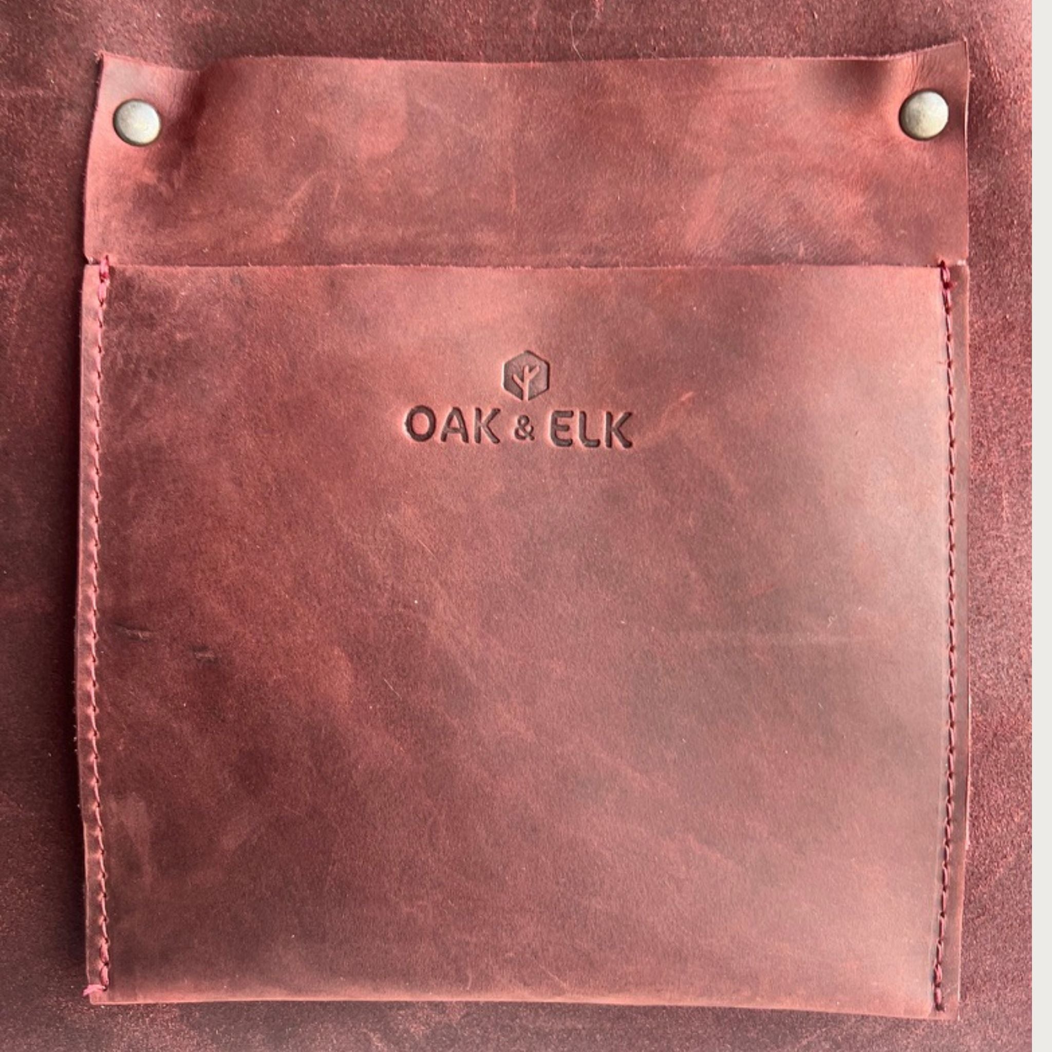 Full grain leather tote bag – Classic design by OAK & ELK, unlined, spacious, handmade and perfect for everyday use