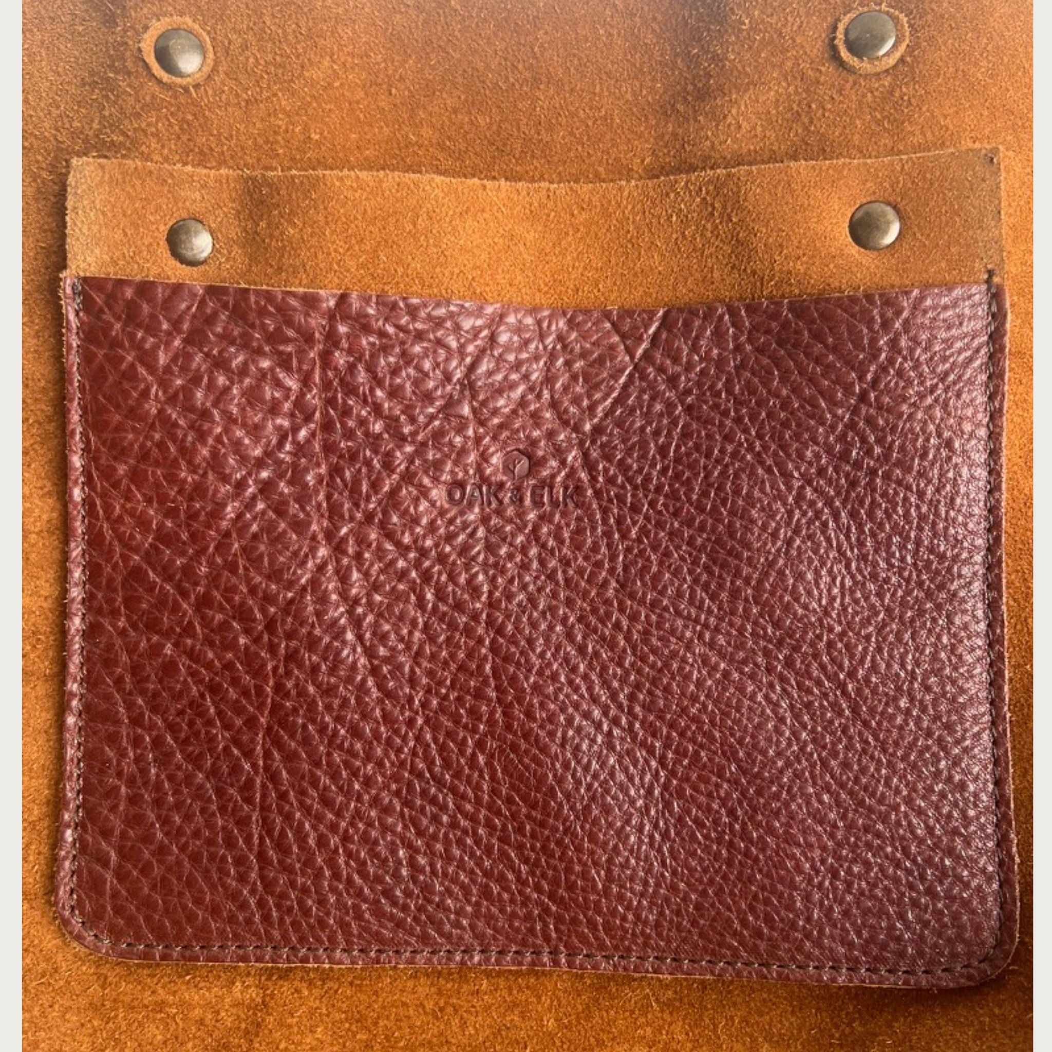 Full grain leather tote bag – Classic design by OAK & ELK, unlined, spacious, handmade and perfect for everyday use