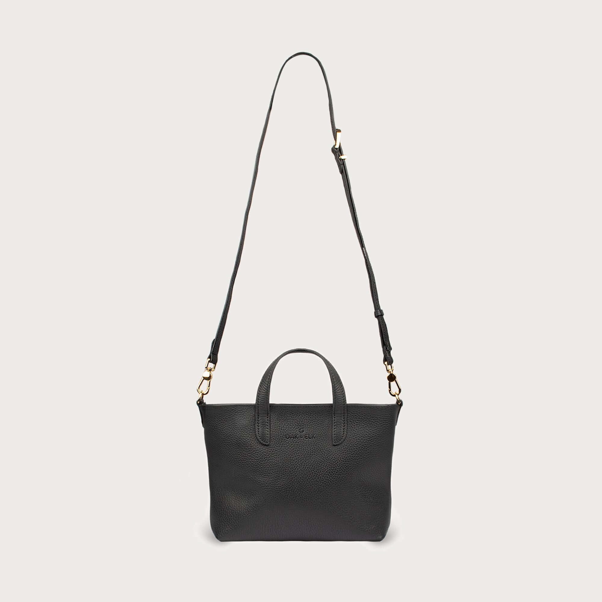 Leather crossbody bag – Emily by OAK & ELK, full grain leather with zipper closure, adjustable strap and inner pocket