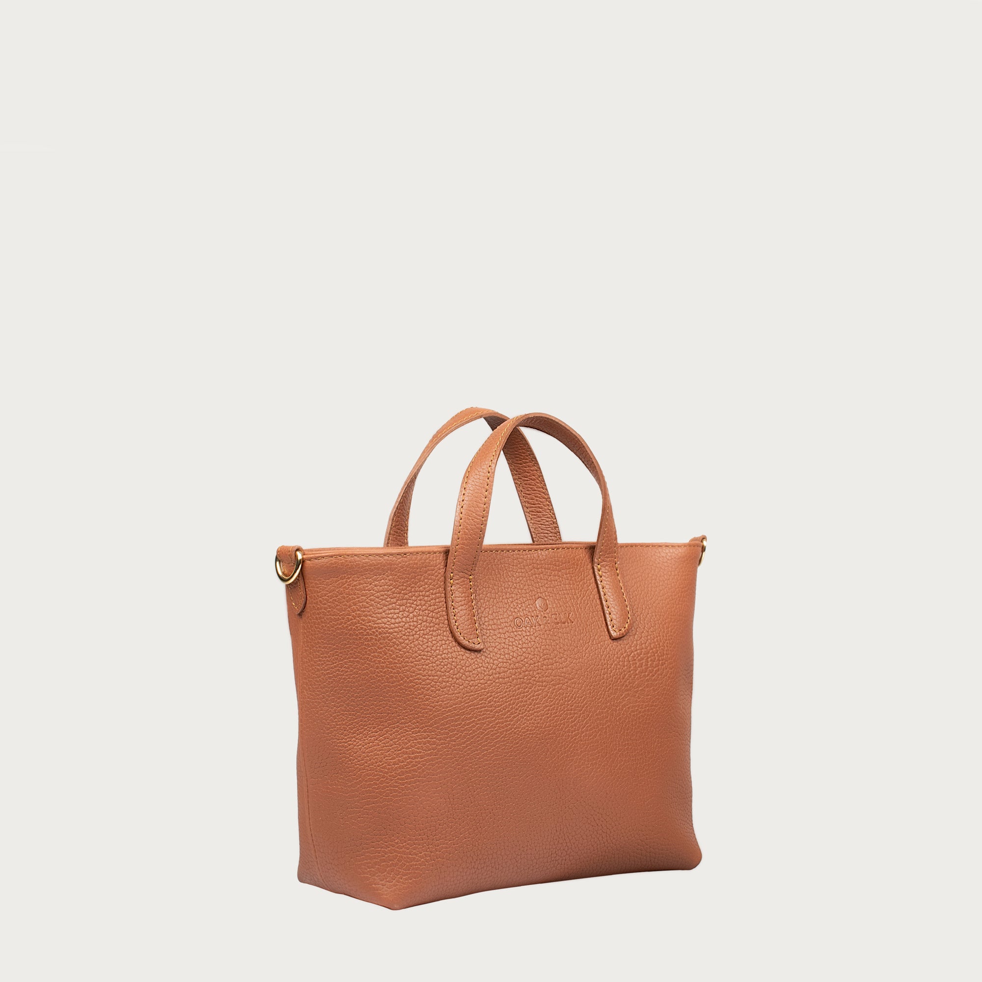 Leather crossbody bag – Emily by OAK & ELK, full grain leather with zipper closure, adjustable strap and inner pocket