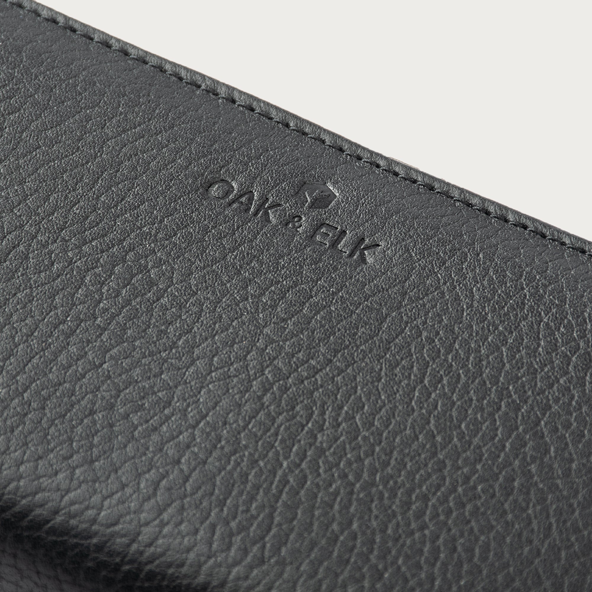 Large leather wallet with zipper closure and card slots — perfect for essentials and everyday carry.