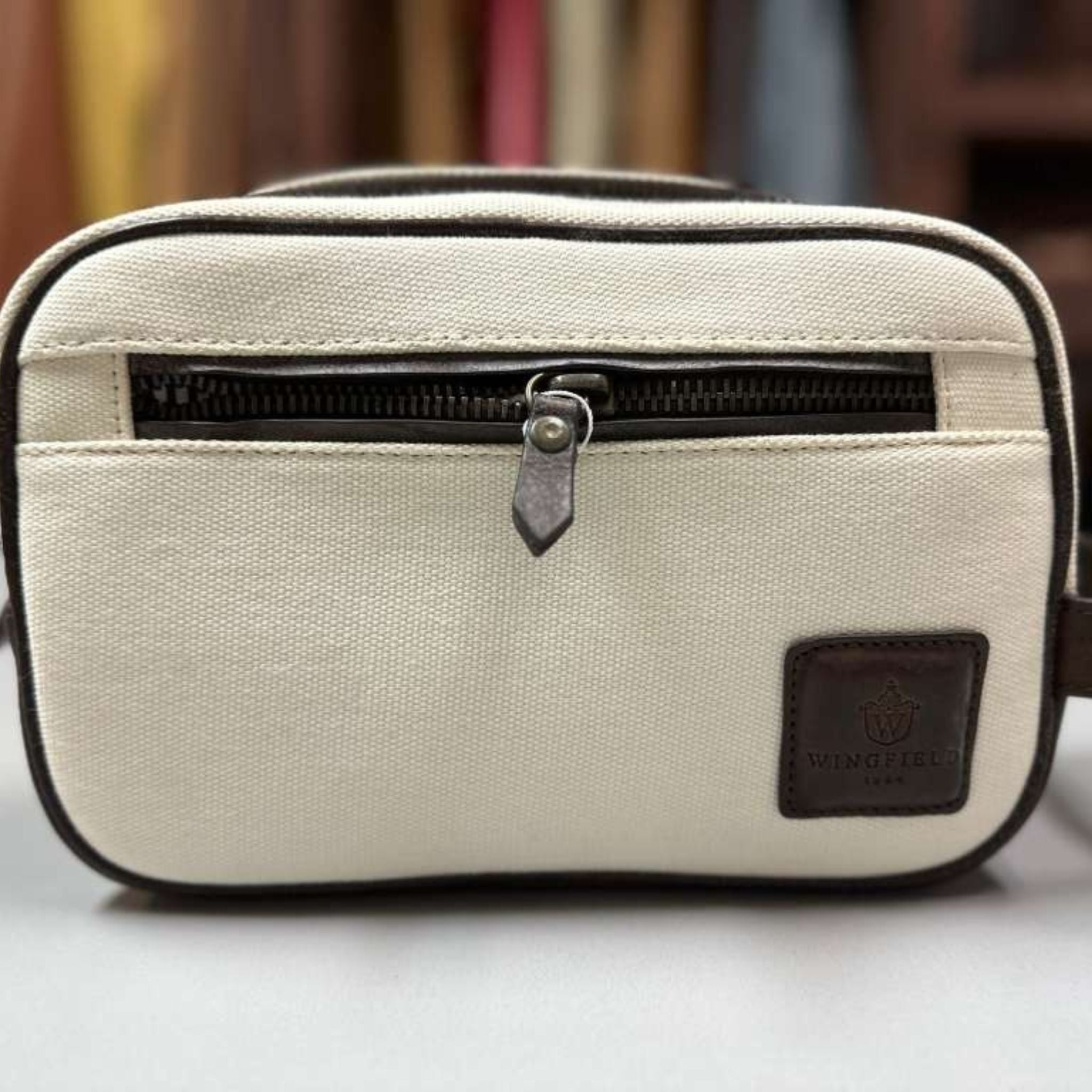Wingfiel Canvas Dopp Kit – Handcrafted Leather by OAK & ELK