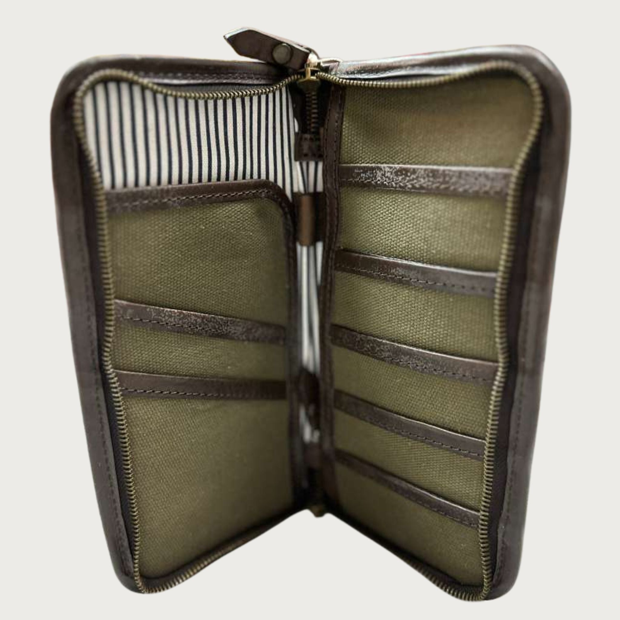 Wingfield Canvas Passport Wallet – Handcrafted Leather by OAK & ELK