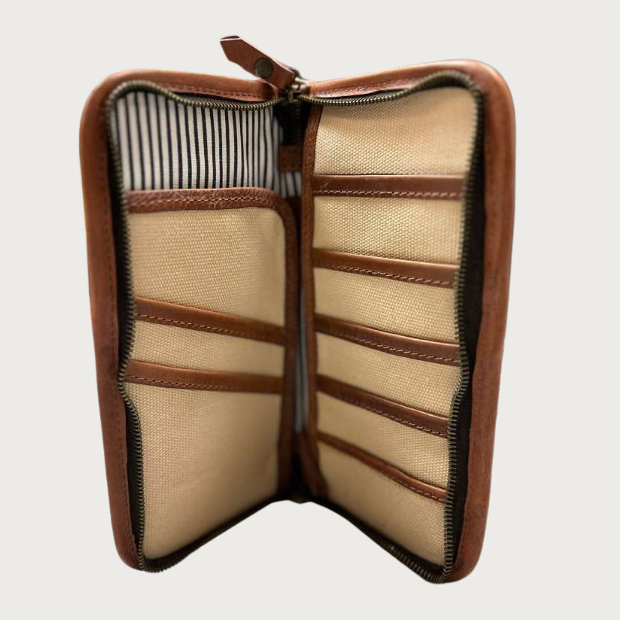 Wingfield Canvas Passport Wallet – Handcrafted Leather by OAK & ELK