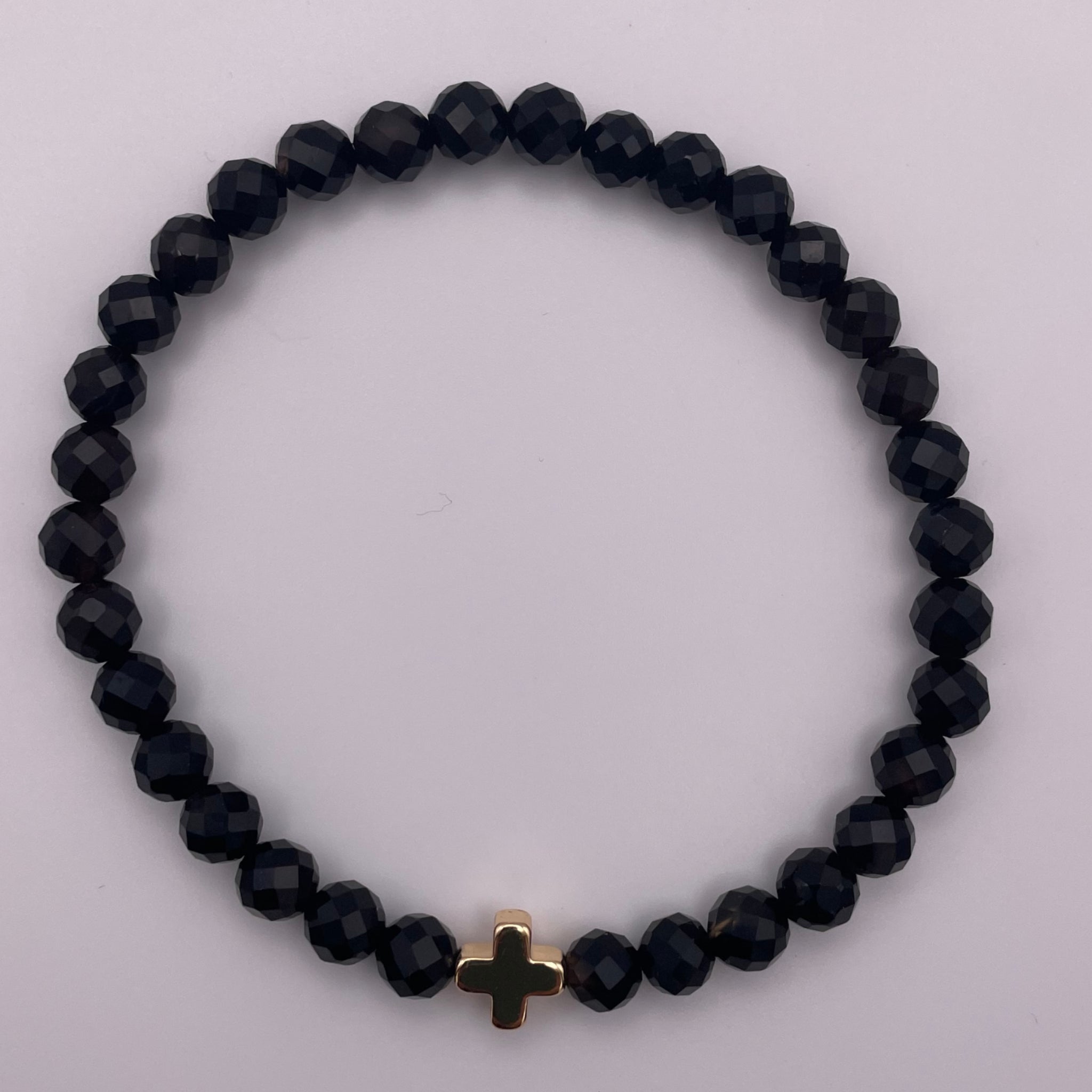 Onyx Cross Bracelet - OAK & ELK