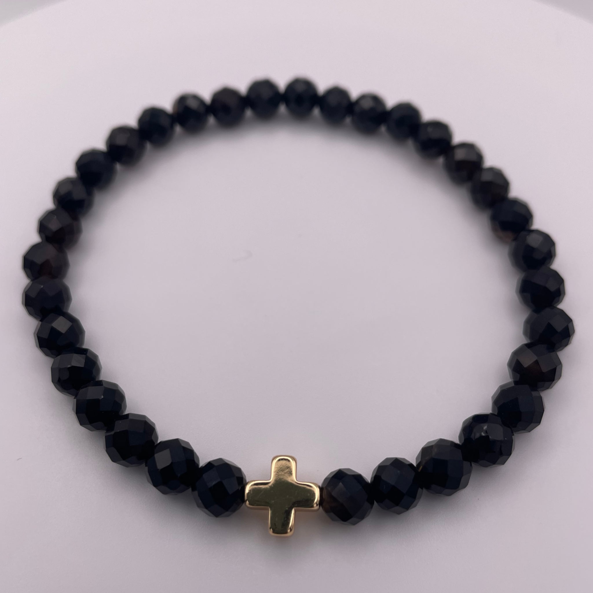 Onyx Cross Bracelet - OAK & ELK