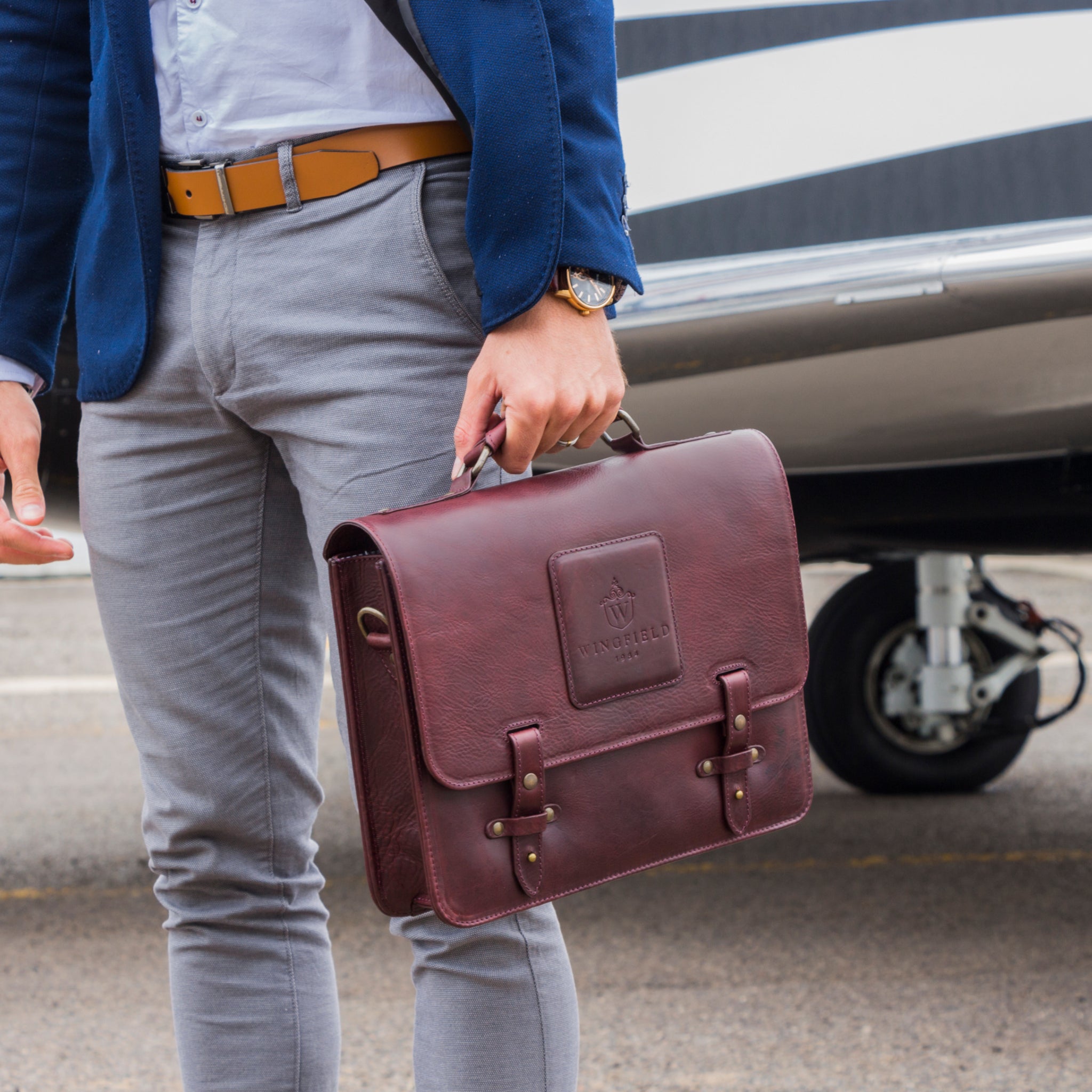 Wingfield Leather Messenger Bag - OAK & ELK
