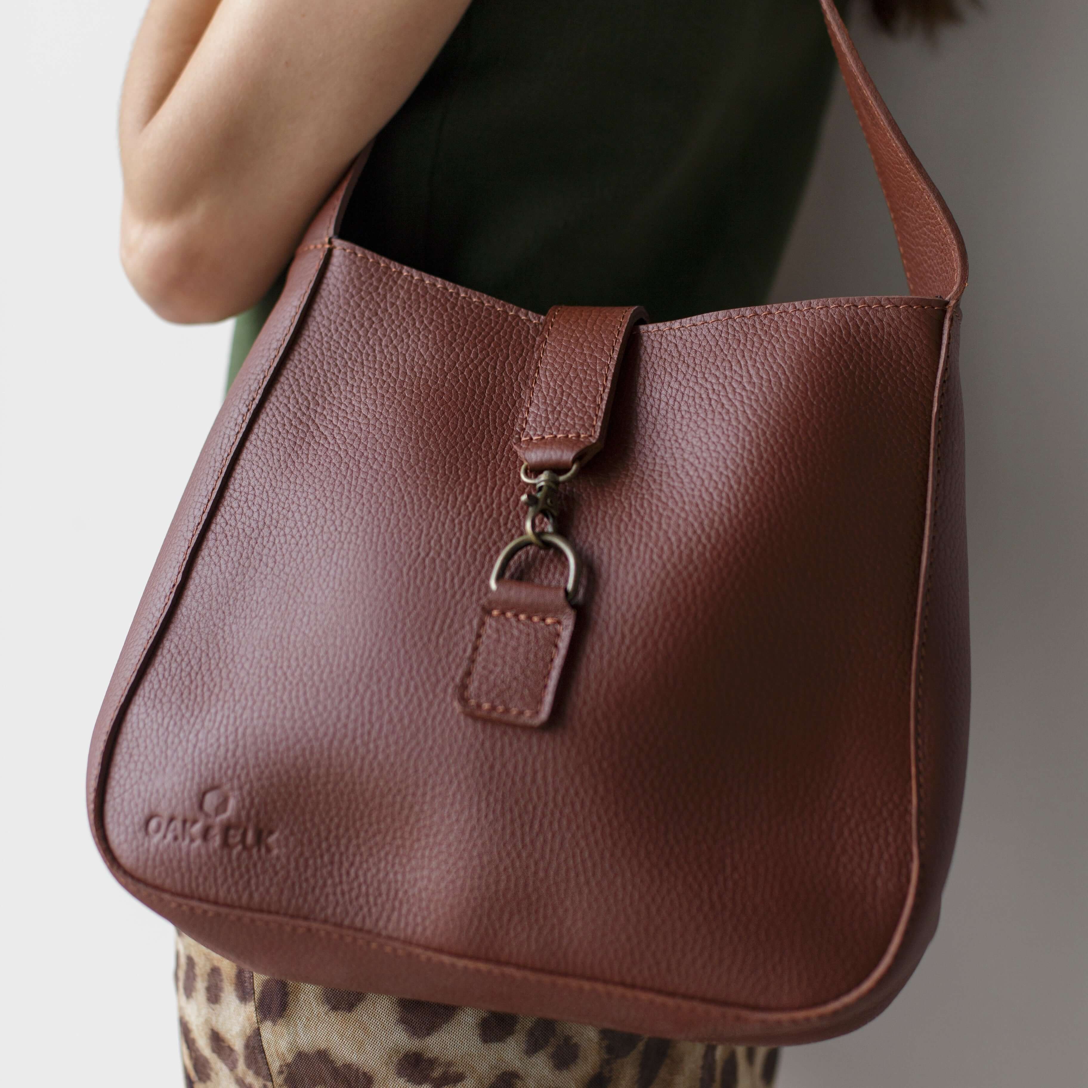 SALE - Paris Leather Shoulder Bag - OAK & ELK