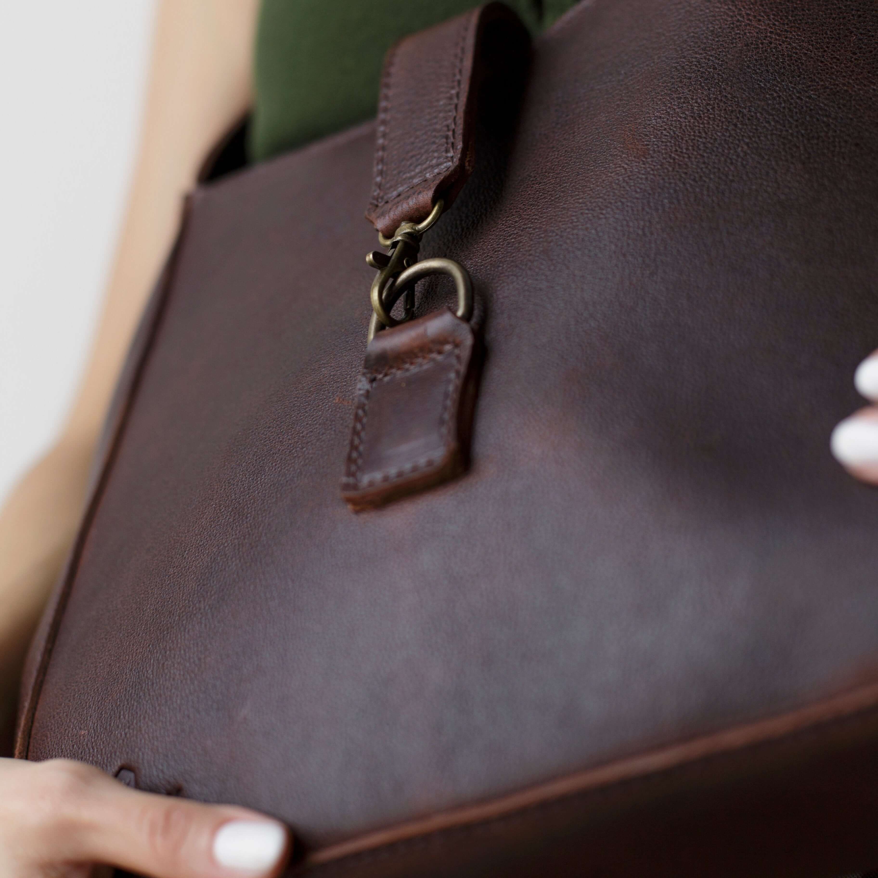 SALE - Paris Leather Shoulder Bag - OAK & ELK