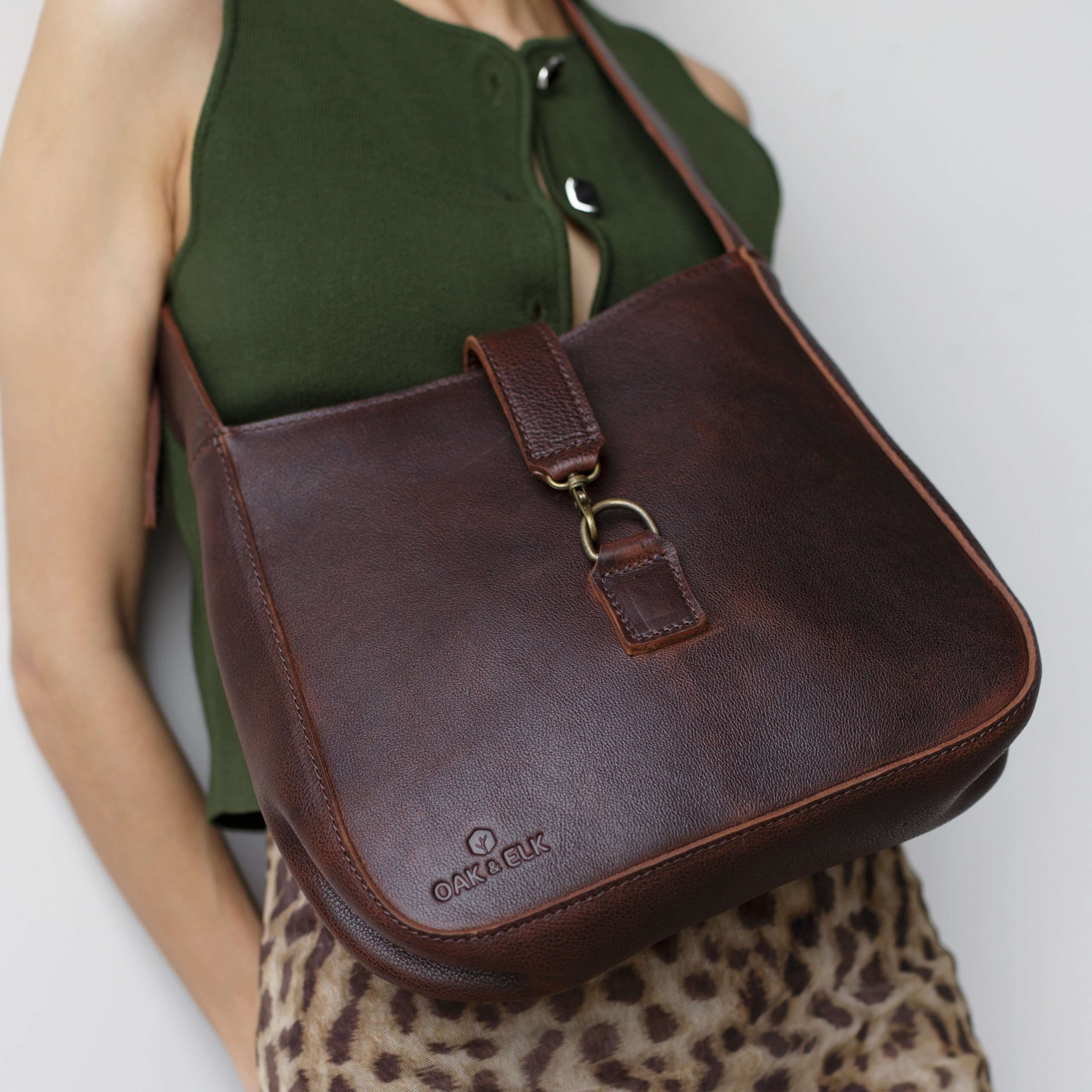 SALE - Paris Leather Shoulder Bag - OAK & ELK