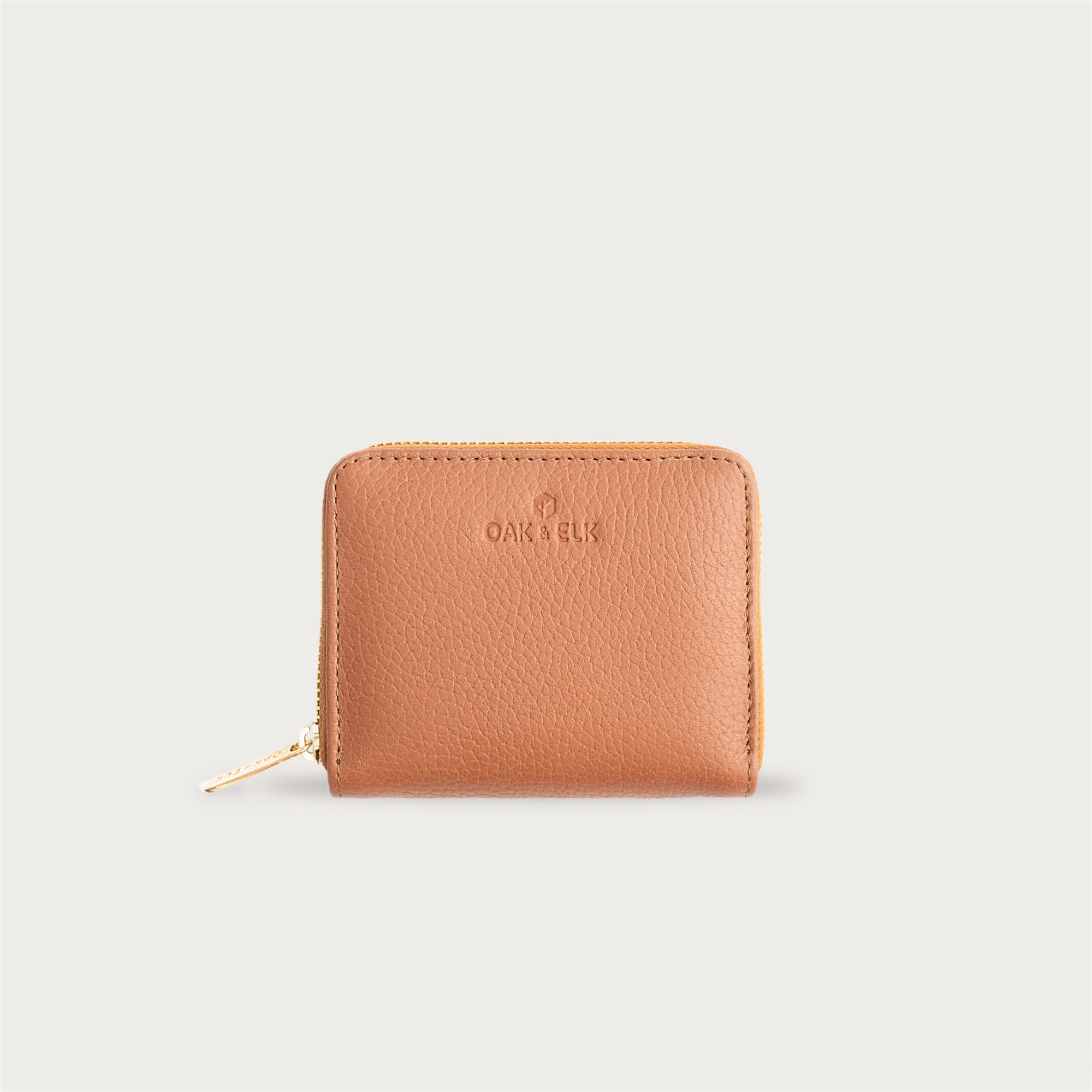 Small Leather Wallet for Women – Zipper Closure & Multiple